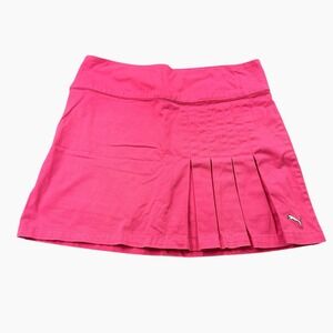 Vintage Puma Pink Golf Skort‎ Size 10 Pleated Tennis Skirt Shorts Logo